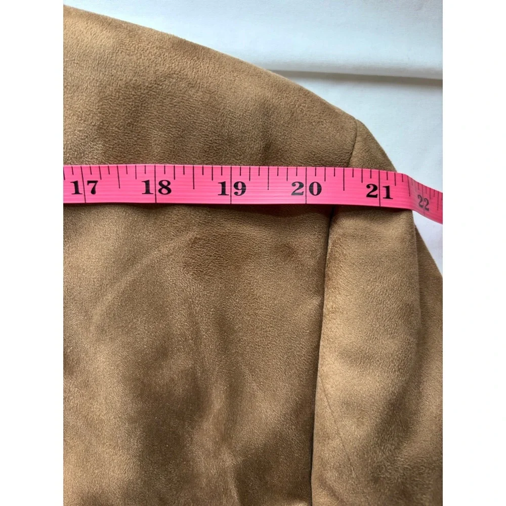 Lauren Ralph Lauren 46L Faux‎ Suede Blazer Tan Camel Sport Coat 2 Button Classic